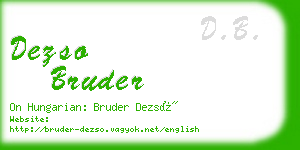 dezso bruder business card